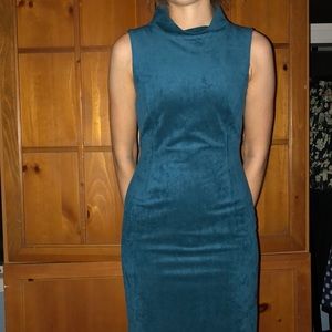 soft blue velvet mini dress